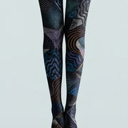 Cyber Abstract Printed Tights Hosiery Pantyhose H68-87