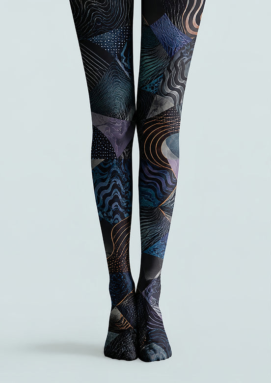 Cyber Abstract Printed Tights Hosiery Pantyhose H68-87