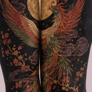 Celestial Phoenix Graphic Tights Hosiery Pantyhose H68-96