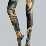 Oriental Moon Cat Tights Hosiery Pantyhose H68-97