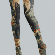 Oriental Moon Cat Tights Hosiery Pantyhose H68-97