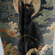 Oriental Moon Cat Tights Hosiery Pantyhose H68-97