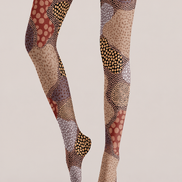 Abstract Mosaic Pattern Tights Hosiery Pantyhose H68-98