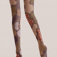 Abstract Mosaic Pattern Tights Hosiery Pantyhose H68-98