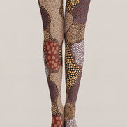 Abstract Mosaic Pattern Tights Hosiery Pantyhose H68-98