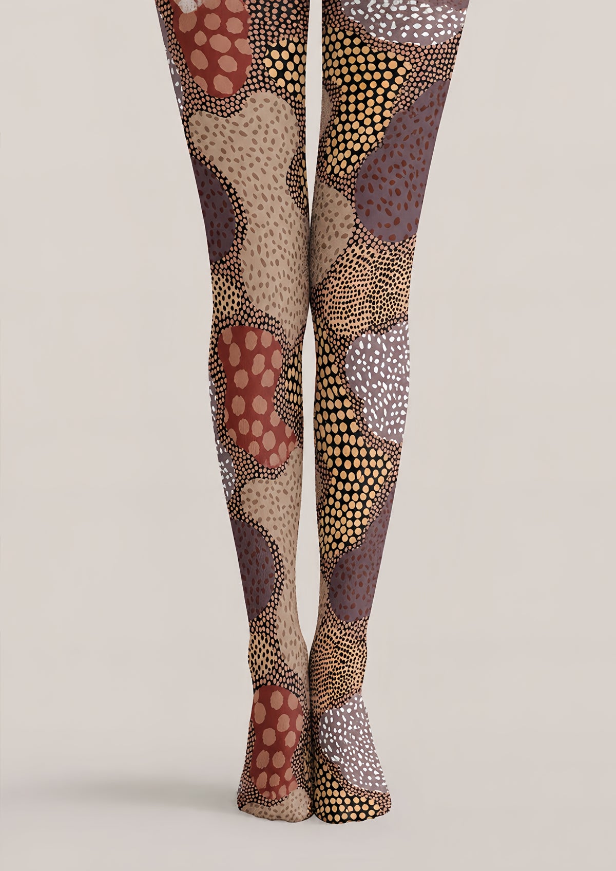 Abstract Mosaic Pattern Tights Hosiery Pantyhose H68-98