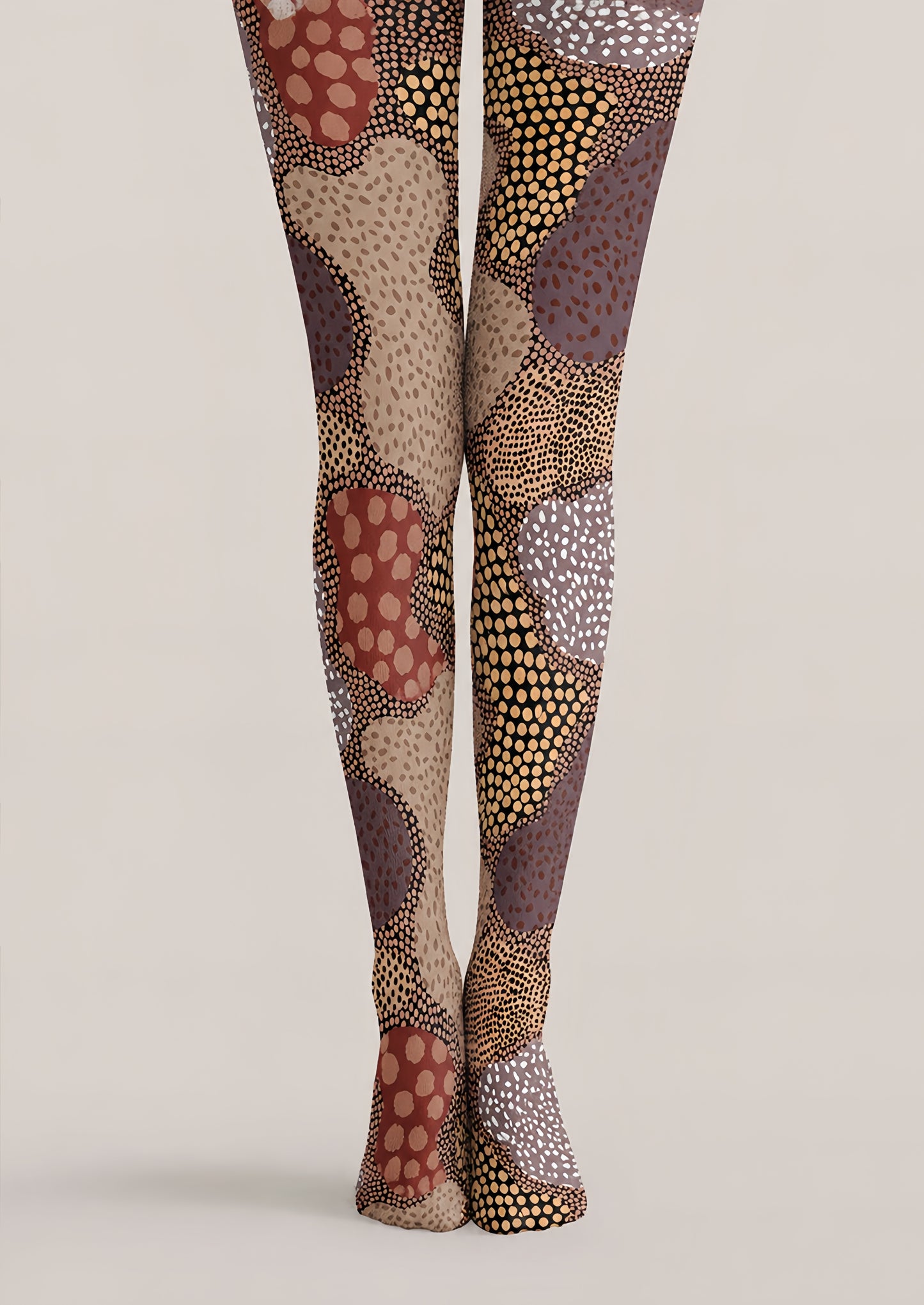Abstract Mosaic Pattern Tights Hosiery Pantyhose H68-98