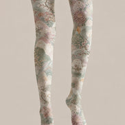 Oriental Floral Scenic Tights Pantyhose H69-1