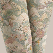 Oriental Floral Scenic Tights Pantyhose H69-1