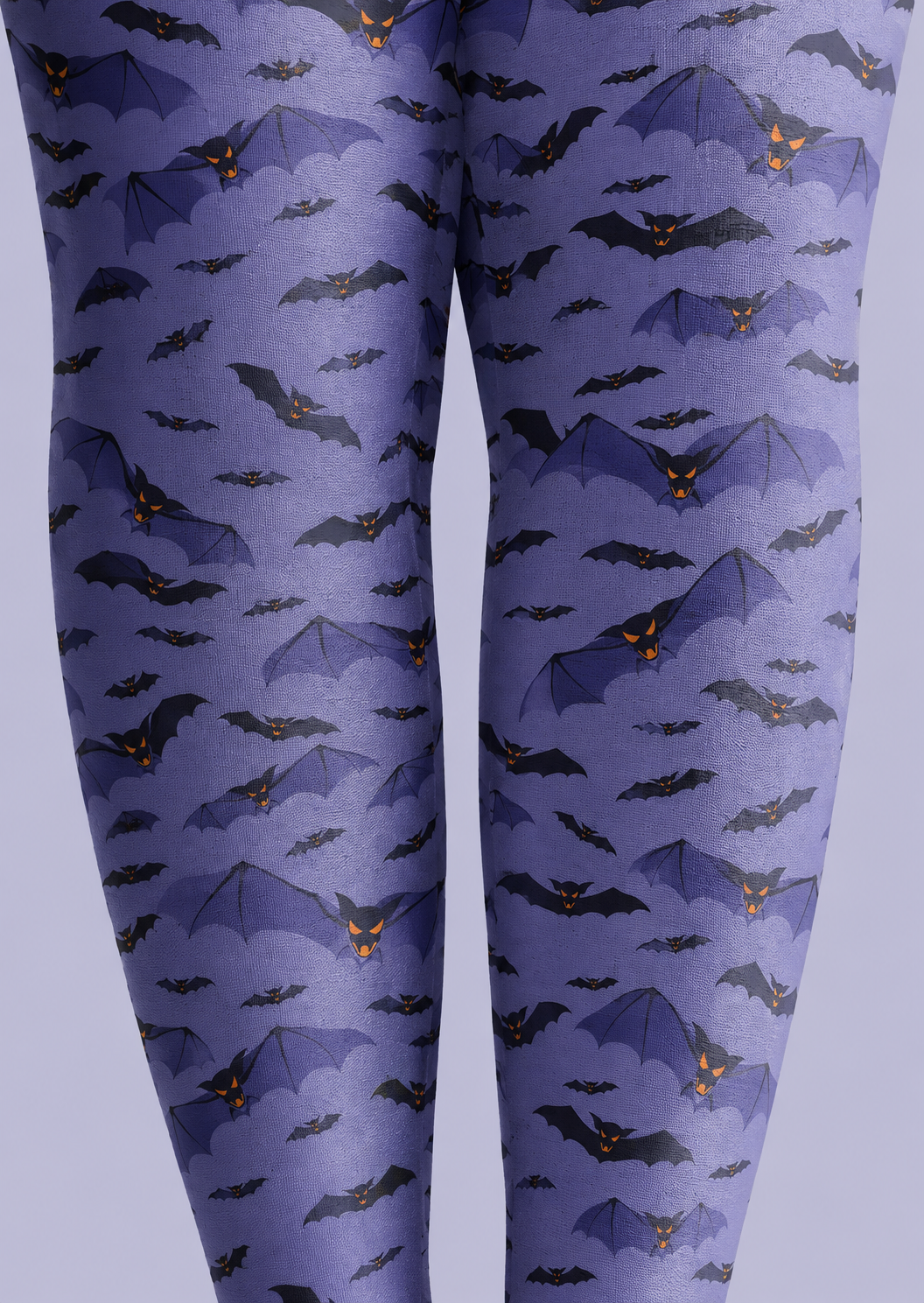 Purple Bat Print Tights Graphic Hosiery H69-10