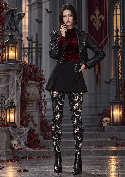 Horror Eye Graphic Halloween Tights Hosiery H69-11