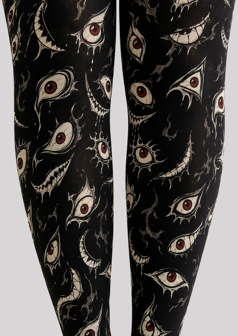 Horror Eye Graphic Halloween Tights Hosiery H69-11