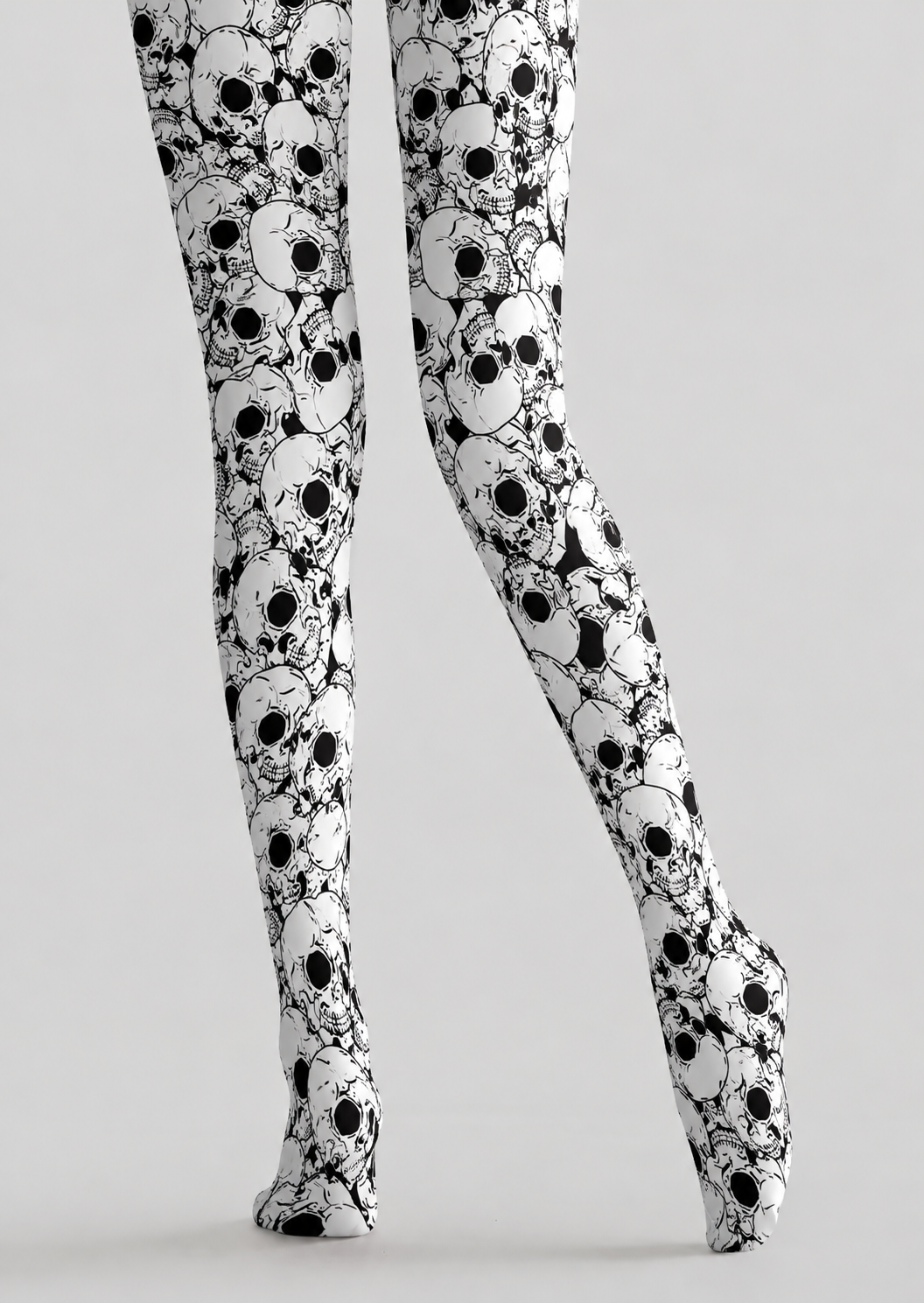 Skull Print Gothic Halloween Tights Pantyhose H69-12