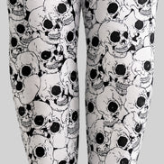Skull Print Gothic Halloween Tights Pantyhose H69-12