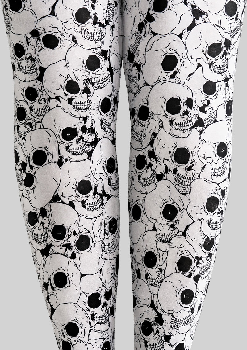 Skull Print Gothic Halloween Tights Pantyhose H69-12
