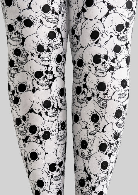 Skull Print Gothic Halloween Tights Pantyhose H69-12