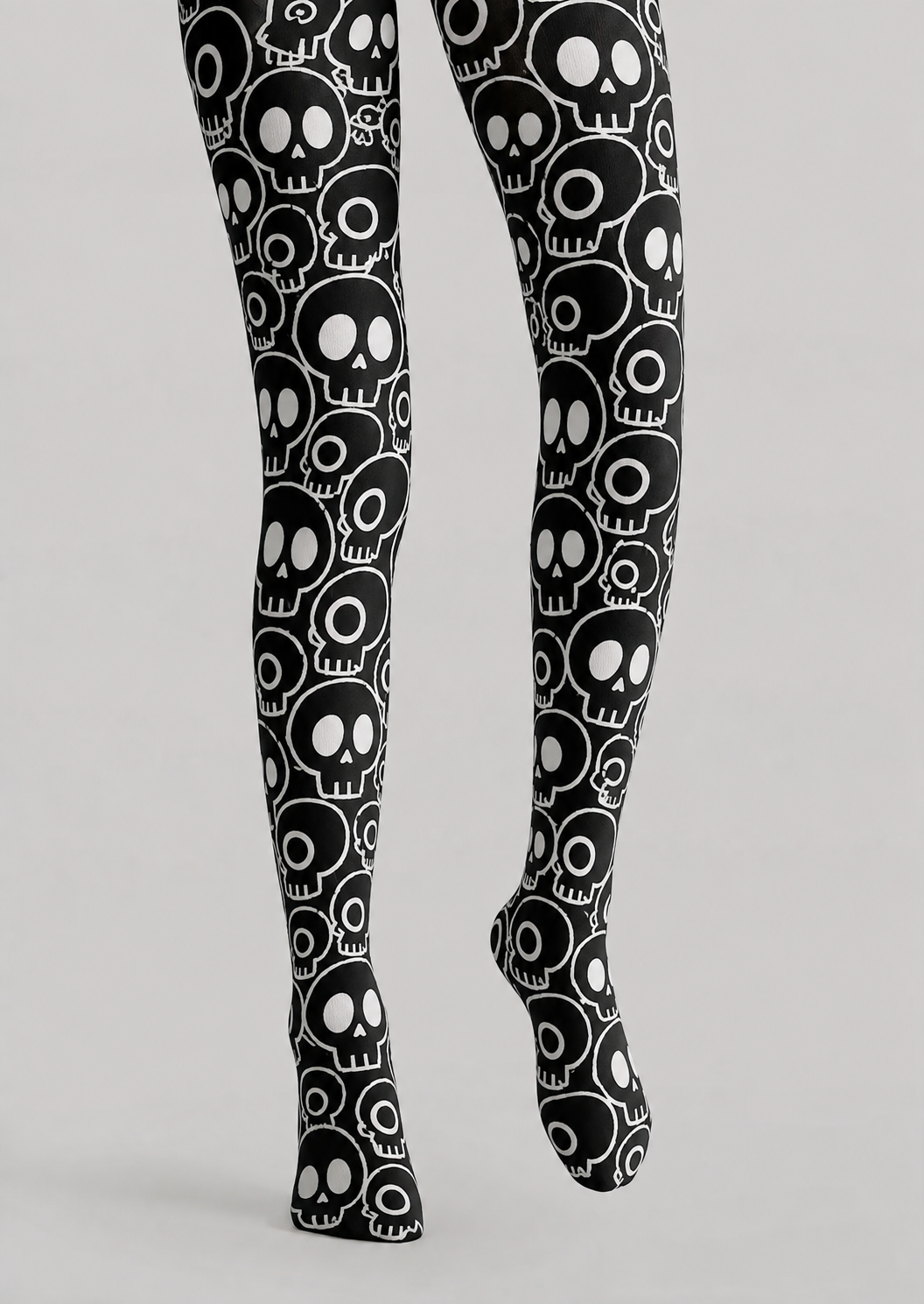 Black Skull Pattern Tights Hosiery Pantyhose H69-13