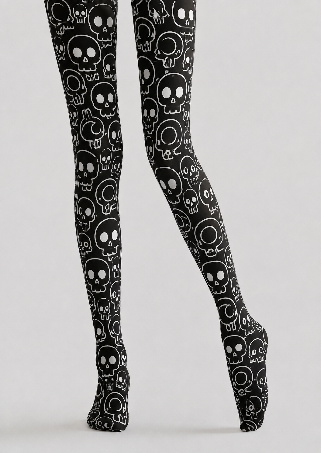 Black Skull Pattern Tights Hosiery Pantyhose H69-13