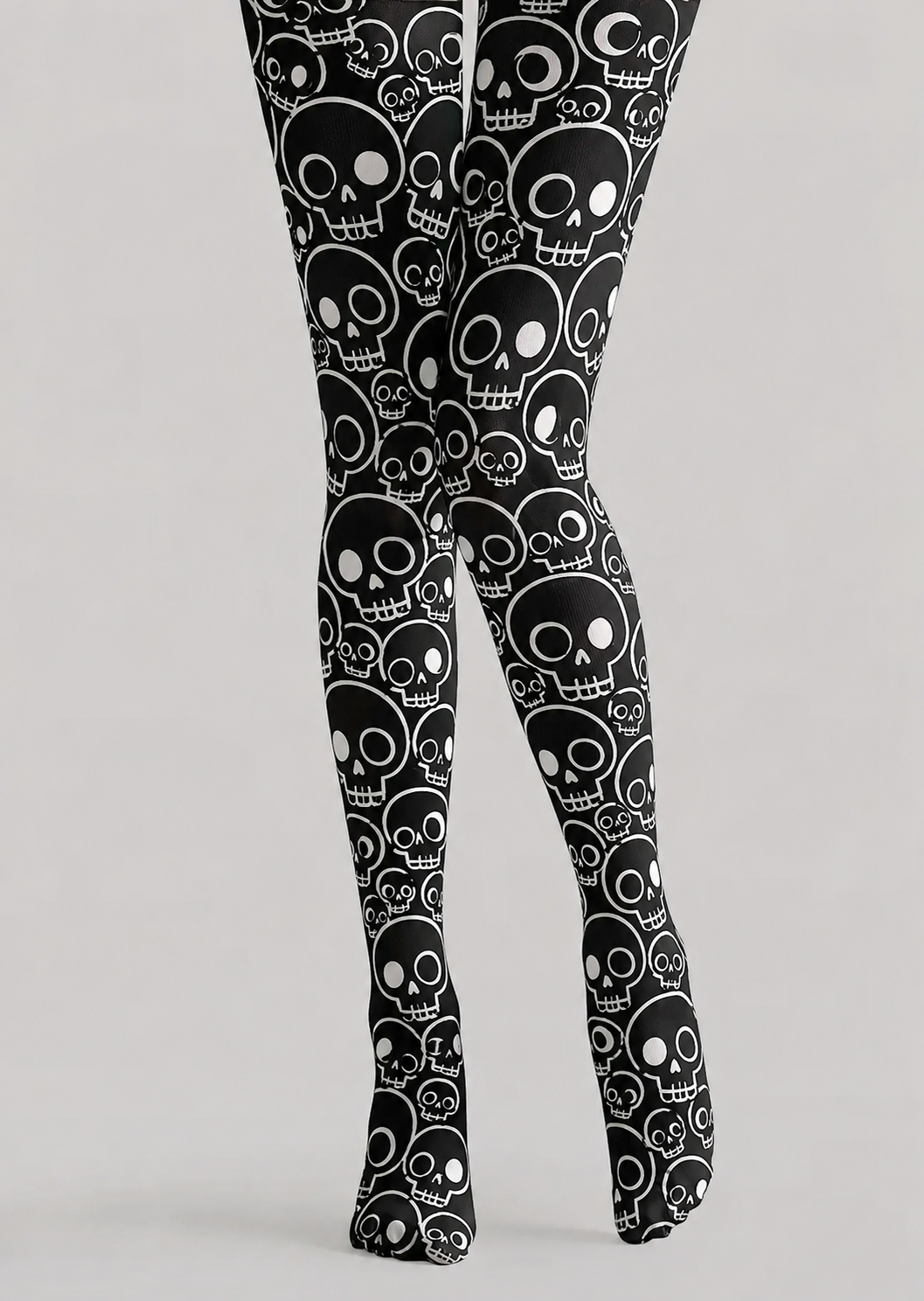 Black Skull Pattern Tights Hosiery Pantyhose H69-13