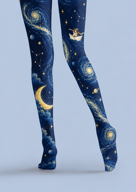 Starry Sky Galaxy Print Tights Hosiery Pantyhose H69-14