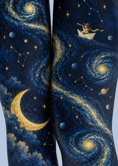 Starry Sky Galaxy Print Tights Hosiery Pantyhose H69-14