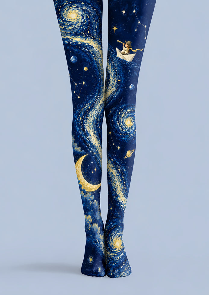 Starry Sky Galaxy Print Tights Hosiery Pantyhose H69-14