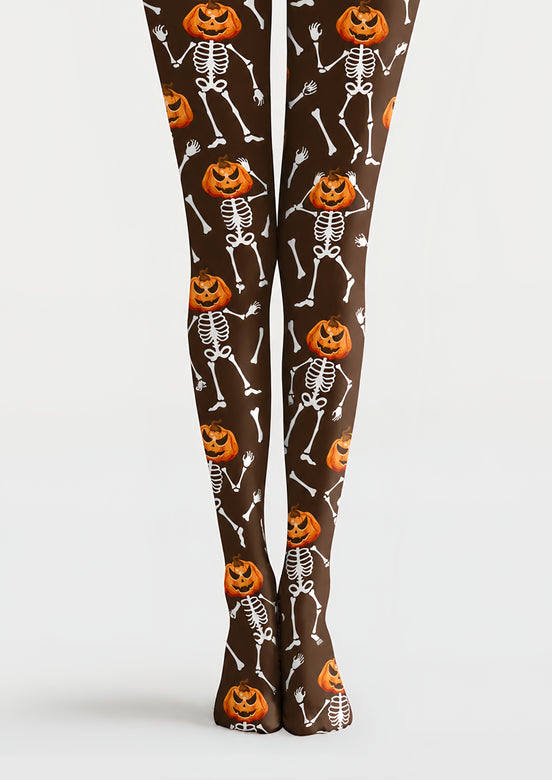 Pumpkin Skeleton Halloween Tights H69-20