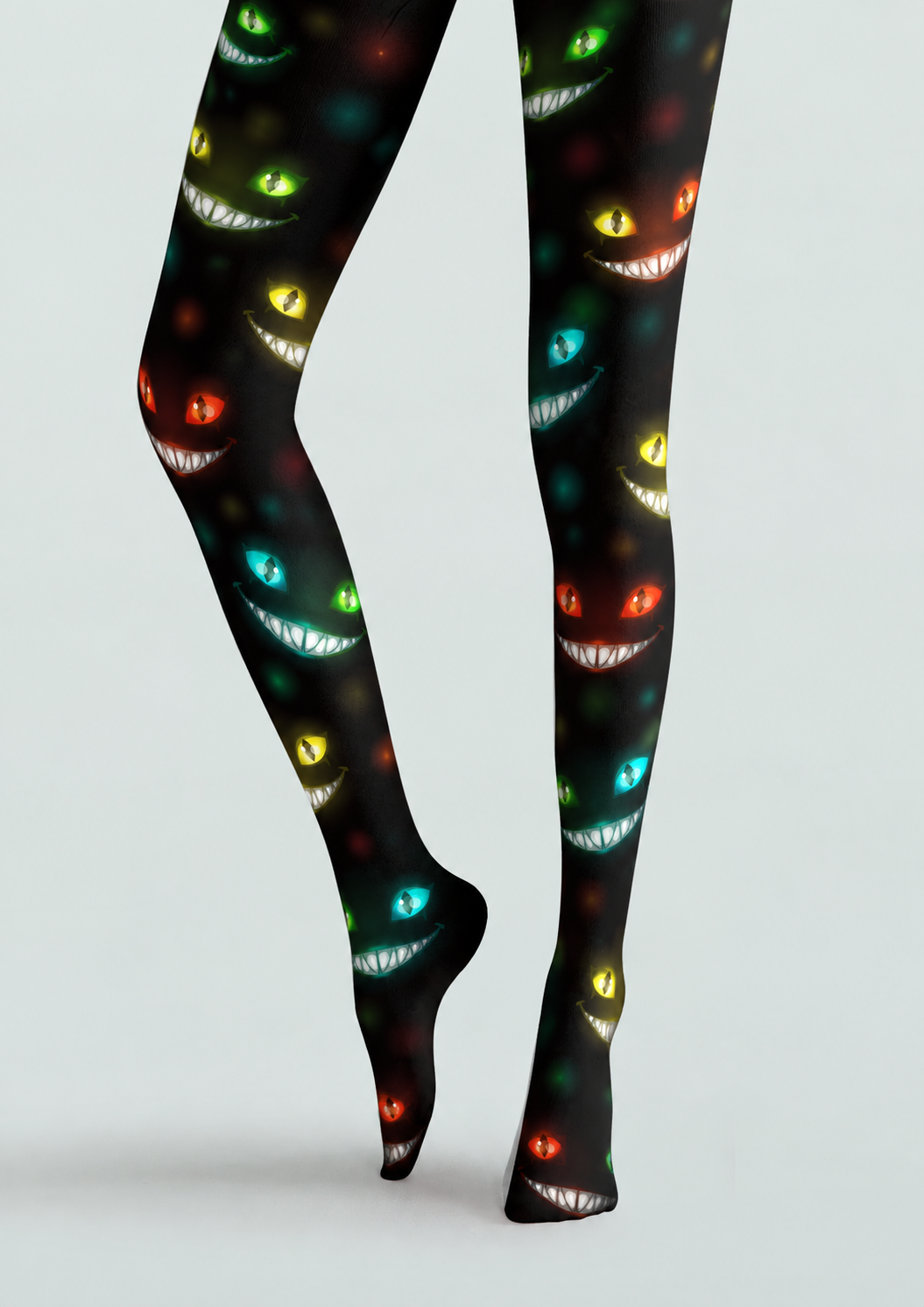 Glowing Monster Face Halloween Tights H69-21