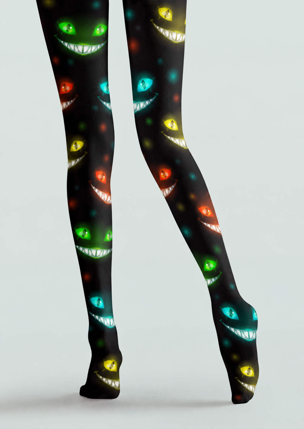 Glowing Monster Face Halloween Tights H69-21