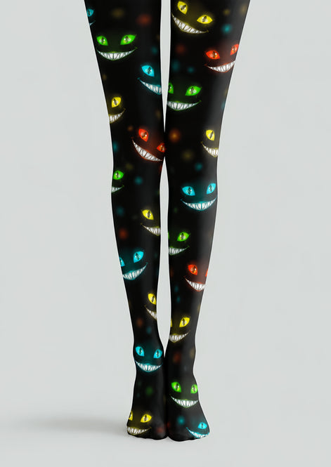 Glowing Monster Face Halloween Tights H69-21