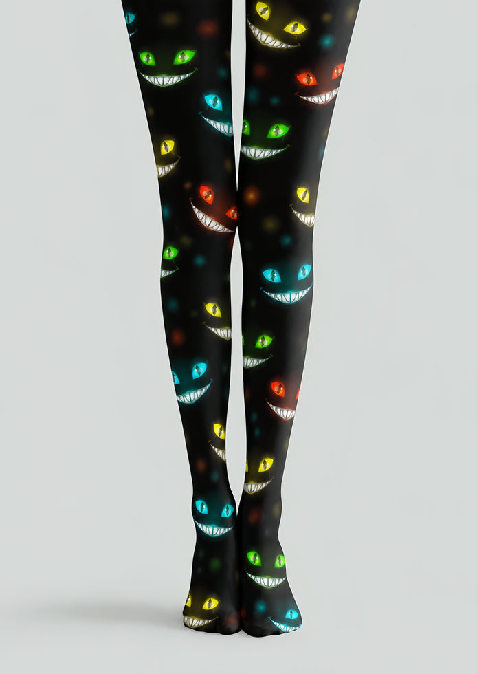 Glowing Monster Face Halloween Tights H69-21