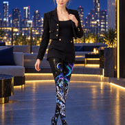 Galaxy Snow Leopard Print Pantyhose Tights H69-23