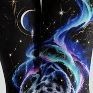 Galaxy Snow Leopard Print Pantyhose Tights H69-23