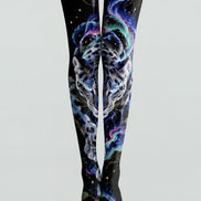 Galaxy Snow Leopard Print Pantyhose Tights H69-23
