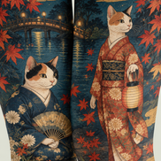 Japanese Moonlight Cat Tights Pantyhose H69-25