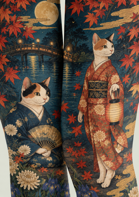 Japanese Moonlight Cat Tights Pantyhose H69-25