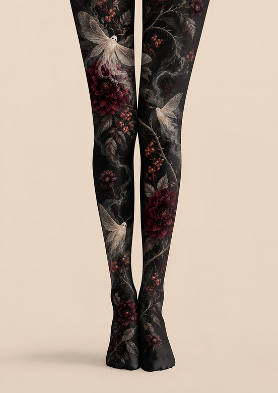 Halloween Ghost Bloom Tights Hosiery H69-27