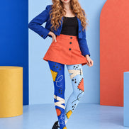 Playful Color Block Tights Hosiery Pantyhose H69-28