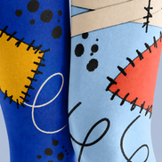 Playful Color Block Tights Hosiery Pantyhose H69-28