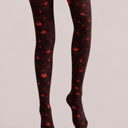Blood Red Eye Print Gothic Tights H69-3