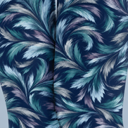 Artistic Blue Feather Pattern Tights Hosiery H69-32