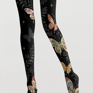 Gothic Black Butterfly Tights Hosiery Pantyhose H69-34