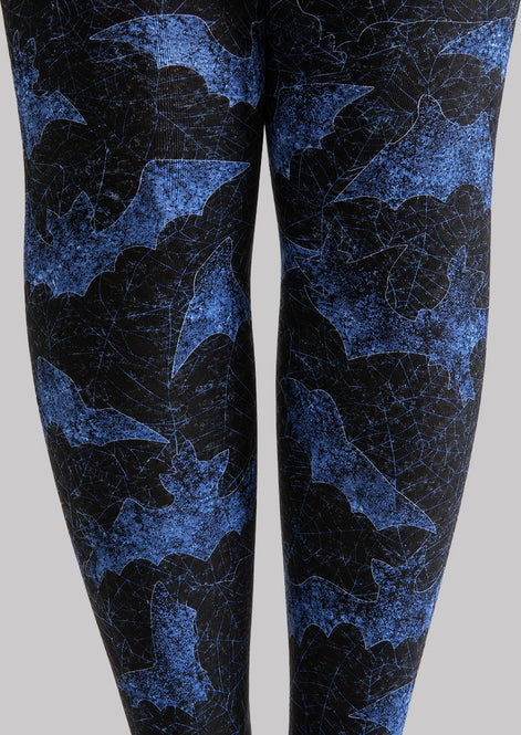 Blue Bat Halloween Pattern Tights Hosiery Pantyhose H69-4