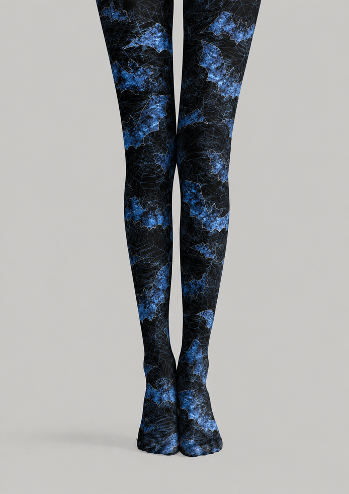 Blue Bat Halloween Pattern Tights Hosiery Pantyhose H69-4