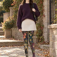 Dark Fantasy Cat Floral Tights Hosiery Pantyhose H69-40