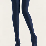 Navy Blue Crane Print Tights Hosiery Pantyhose H69-42