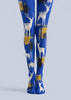 Royal Blue Deer Print Tights Hosiery Pantyhose H69-43