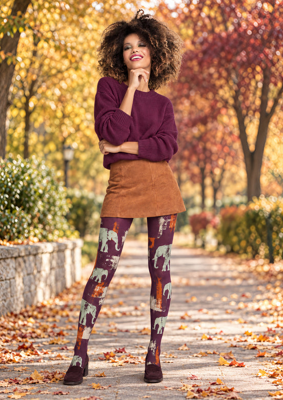 Elephant Graphic Tights Hosiery Pantyhose H69-45