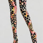 Multicolor Leopard Print Tights Hosiery Pantyhose H69-47