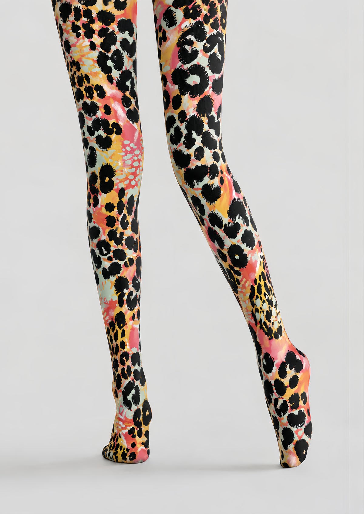 Multicolor Leopard Print Tights Hosiery Pantyhose H69-47